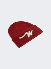 Wool beanie - Berry red