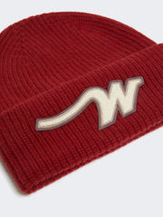 Wool beanie - Berry red