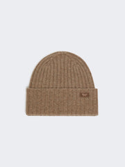 Wool yarn beanie - Brown