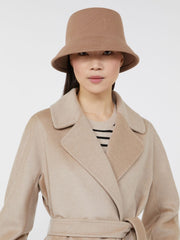 Wool felt bucket hat - Camel