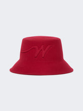 Wool felt bucket hat - Dark red