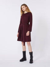 Milano-knit jersey dress - Bordeaux