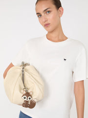 Leather keyring - Brown