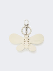 Leather keyring - Ivory