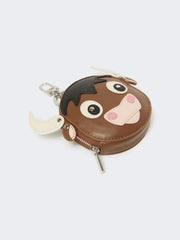 Leather keyring - Tobacco