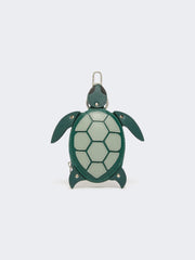 Leather keyring - Green