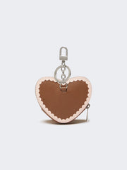 Leather keyring - Cocoa