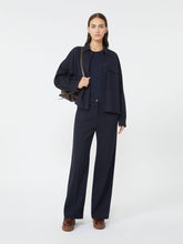 Flannel jersey jacket - Navy