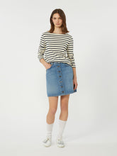 Striped cotton T-shirt - Ivory