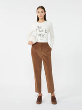 Fitted stretch jersey T-shirt - Ecru