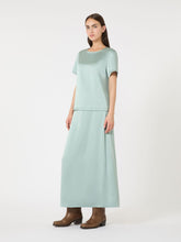 Satin and jersey T-shirt - Jade