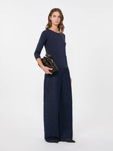 Stretch cotton T-shirt - Navy