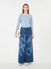 Stretch cotton T-shirt - Light blue