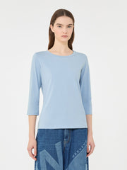 Stretch cotton T-shirt - Light blue