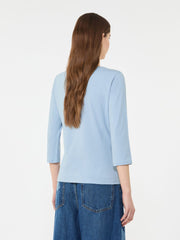 Stretch cotton T-shirt - Light blue