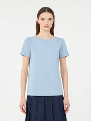 Basic cotton jersey T-shirt - Light blue
