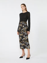 Pencil skirt in tulle and sequin - Black