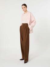 Silk crew-neck blouse - Pink