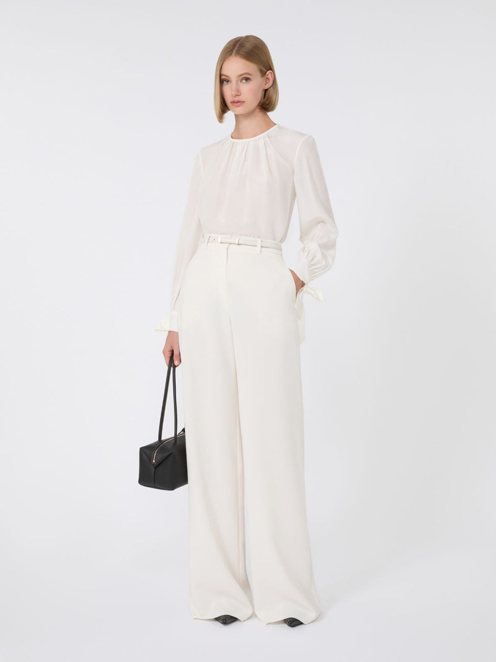Silk crepe de chine blouse - Ivory