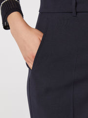 Wool crepe trousers - Navy