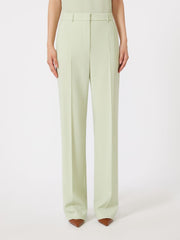 Wool crepe trousers - Green