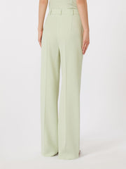 Wool crepe trousers - Green