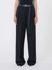 Woollen cloth trousers - Navy