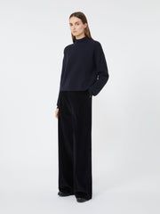 Flared velvet trousers - Midnightblue