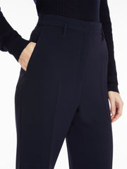Flared cady trousers - Navy