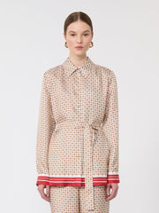 Printed silk shirt - Red