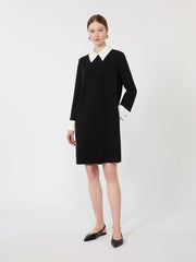 Short cady dress - Black