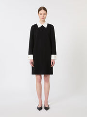 Short cady dress - Black
