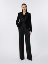 Tuxedo jumpsuit in enver satin - Black