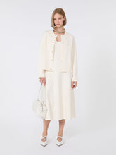 Boxy-fit stretch viscose jacket - White