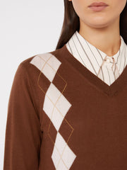 Wool and silk sweater - Chocolate