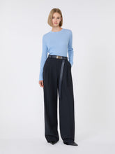 Sequinned wool and silk sweater - Light blue