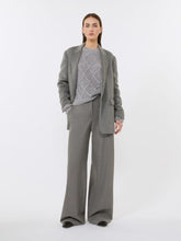 Boxy sweater in wool and cashmere with sequins - Light grey