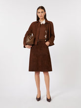 Suede boxy jacket - Chocolate