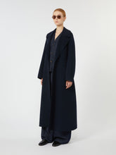 Wool robe coat - Midnightblue
