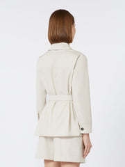 Cotton shirt with belt detail - Ecru