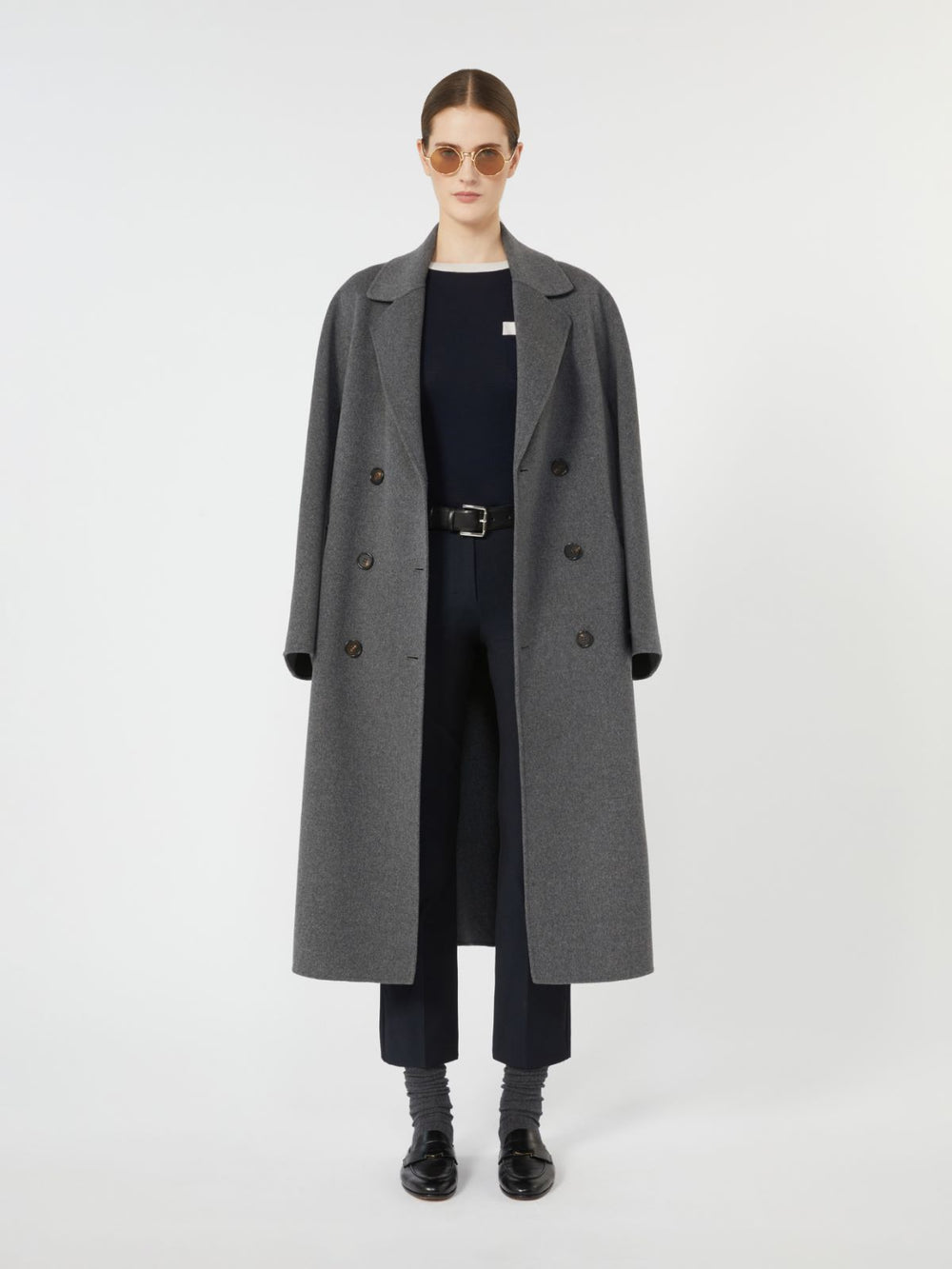 Stretch cotton-blend trousers - Midnightblue