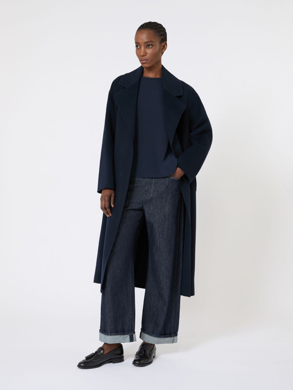 Satin T-shirt - Midnightblue