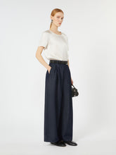 Viscose satin T-shirt - Beige