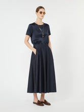 Viscose satin T-shirt - Midnightblue