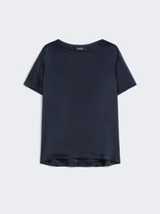 Viscose satin T-shirt - Midnightblue