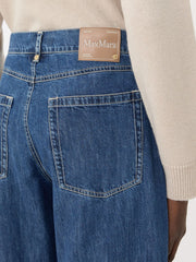 Cotton denim candle-leg jeans - Midnightblue