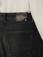 Denim turn-up jeans - Black