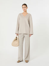 Wool broadcloth blouse - Beige