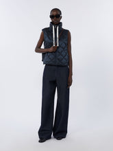 Padded water-repellent nylon canvas gilet - Midnightblue