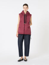 Padded water-repellent hooded gilet - Red